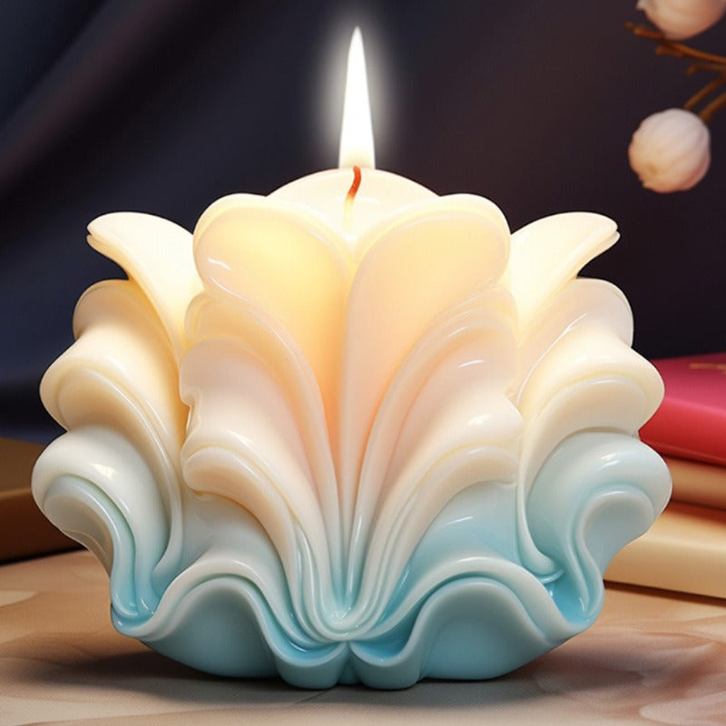 Shell-Shaped Decorative Candle for Coastal Home Decor