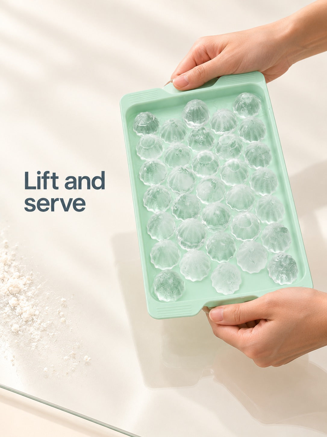 Shell-Shaped Ice Tray Mold for Whiskey and Cocktails