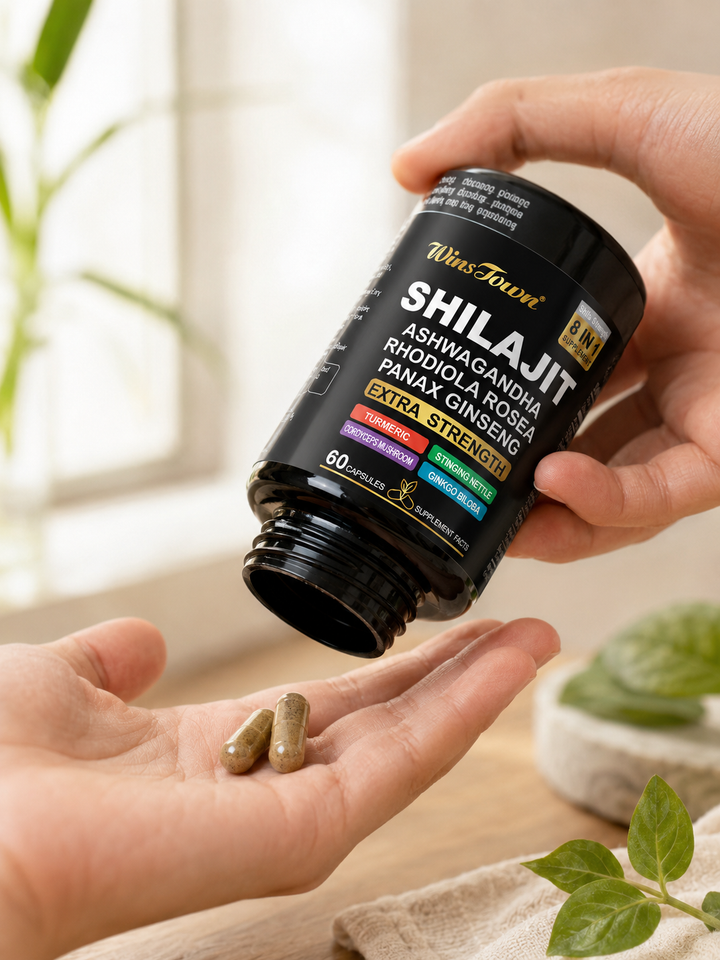 8-in-1 Himalayan Shilajit Capsules with Ashwagandha – Extra