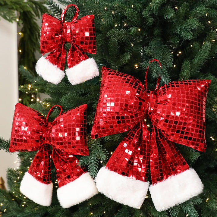 Shiny Butterfly Bow Christmas Tree Ornament Display