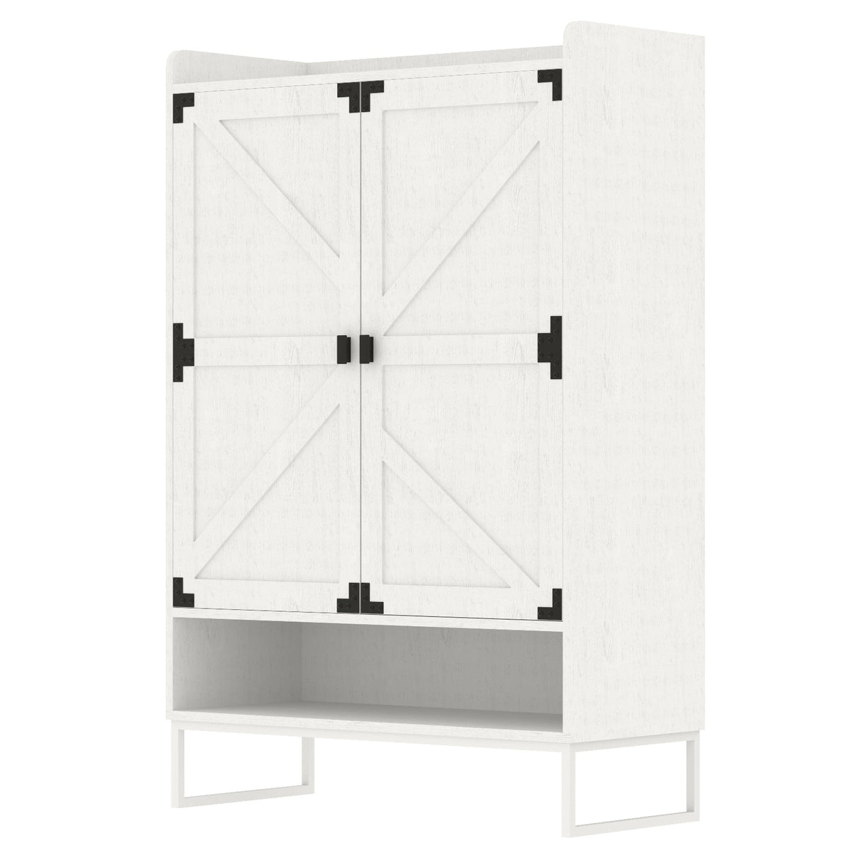 Farmhouse Shoe Cabinet with Doors, 6-Tier Shoe Storage
