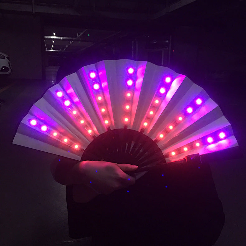 LED Folding Fan for Bold Nighttime Performance Effects