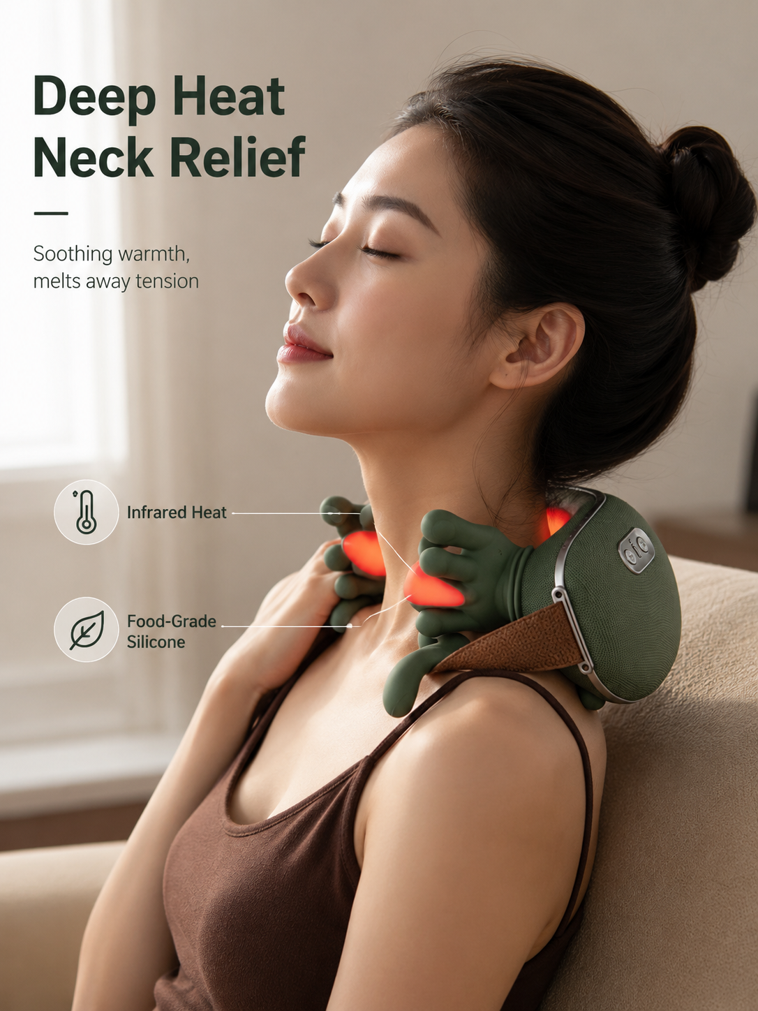 Heated Neck & Shoulder Massager | Bionic 5-Finger Design