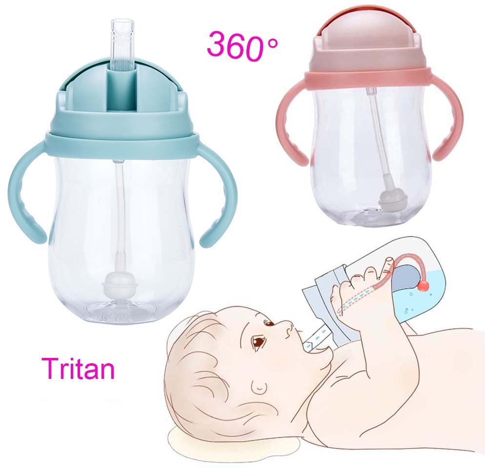Handled Sippy Cup With Straw for Independent Drinking