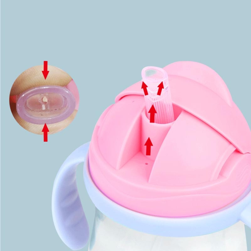 Handled Sippy Cup With Straw for Independent Drinking