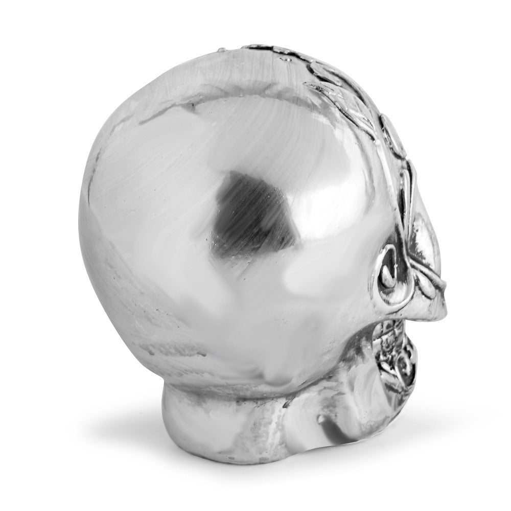 Silver Devil's Head Skeleton Ornament Gothic Decor