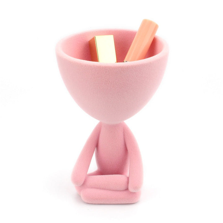 Pink Meditation Figurine Storage Bowl for Small Items