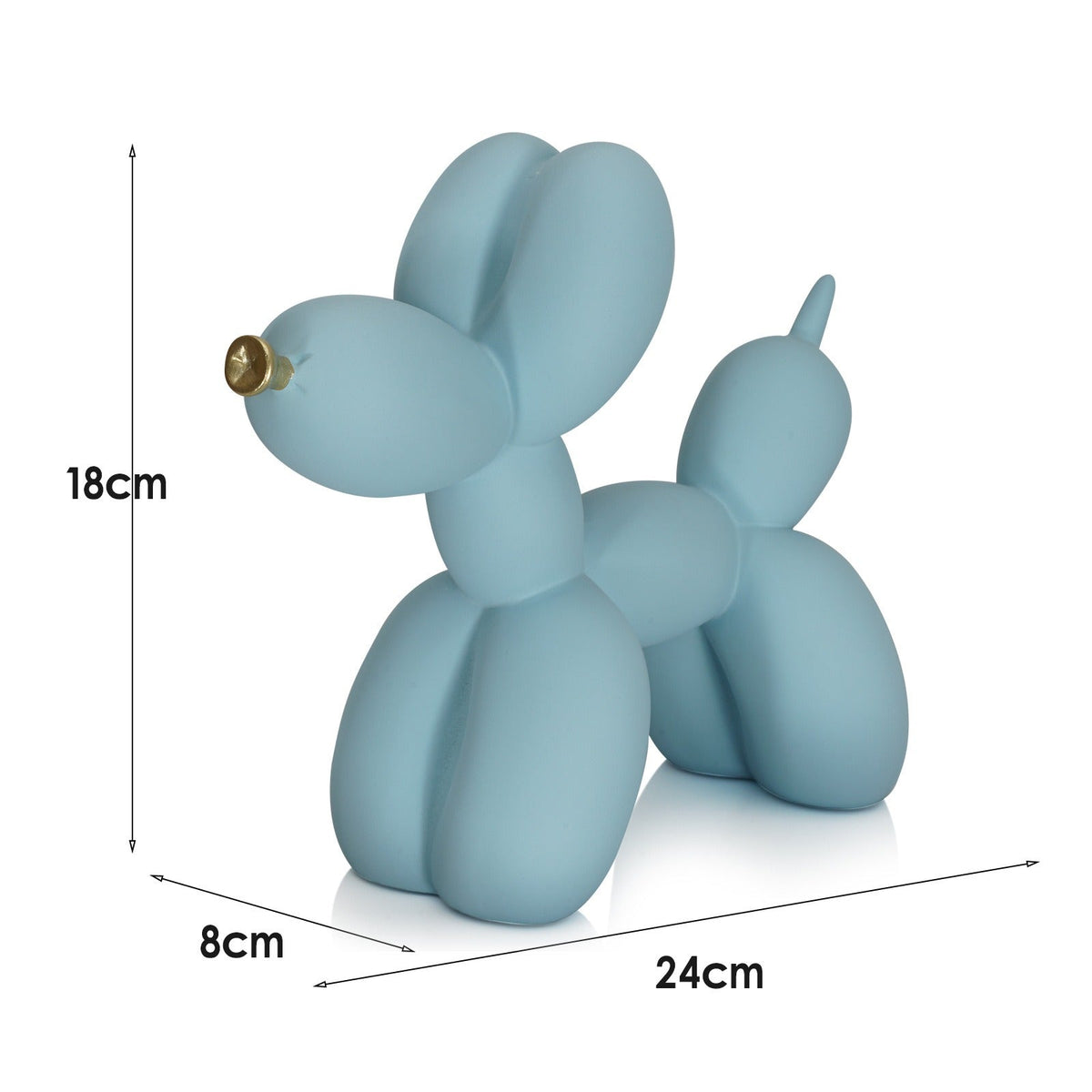 Blue Balloon Dog Sculpture for Playful Modern Decor