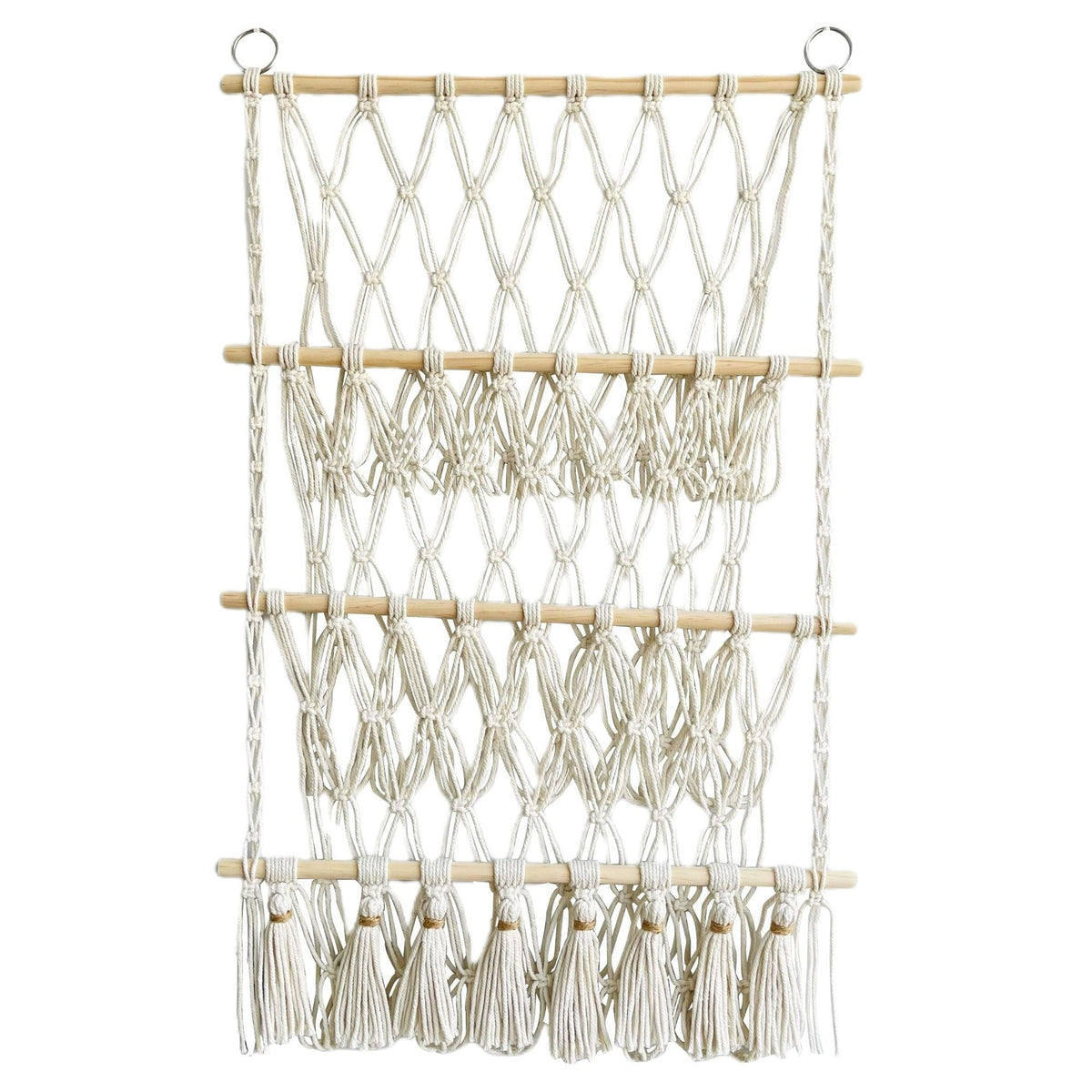 Kids Room Toy Organizer: 3-Tier Macramé Display Storage