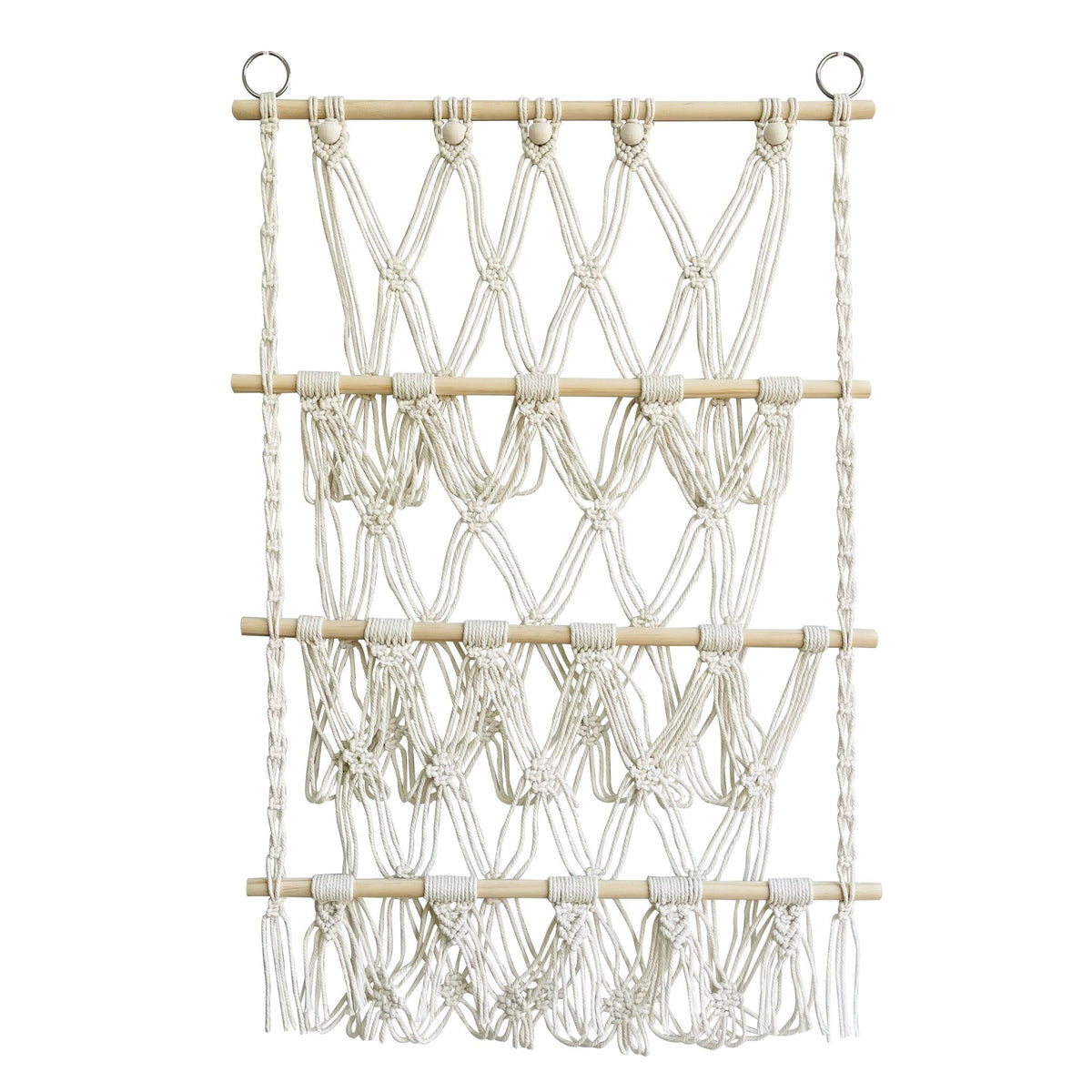 Kids Room Toy Organizer: 3-Tier Macramé Display Storage