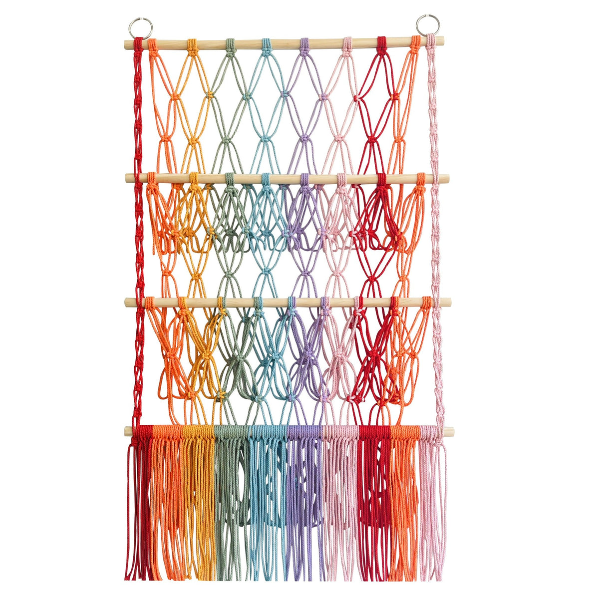 Kids Room Toy Organizer: 3-Tier Macramé Display Storage