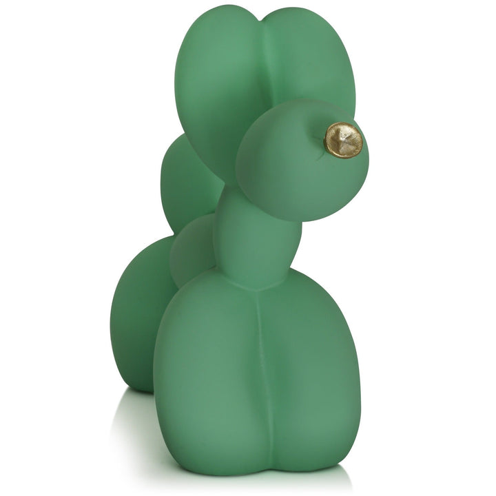 Green Balloon Dog Sculpture for Playful Modern Decor