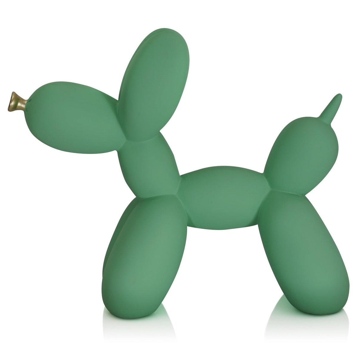 Green Balloon Dog Sculpture for Playful Modern Decor