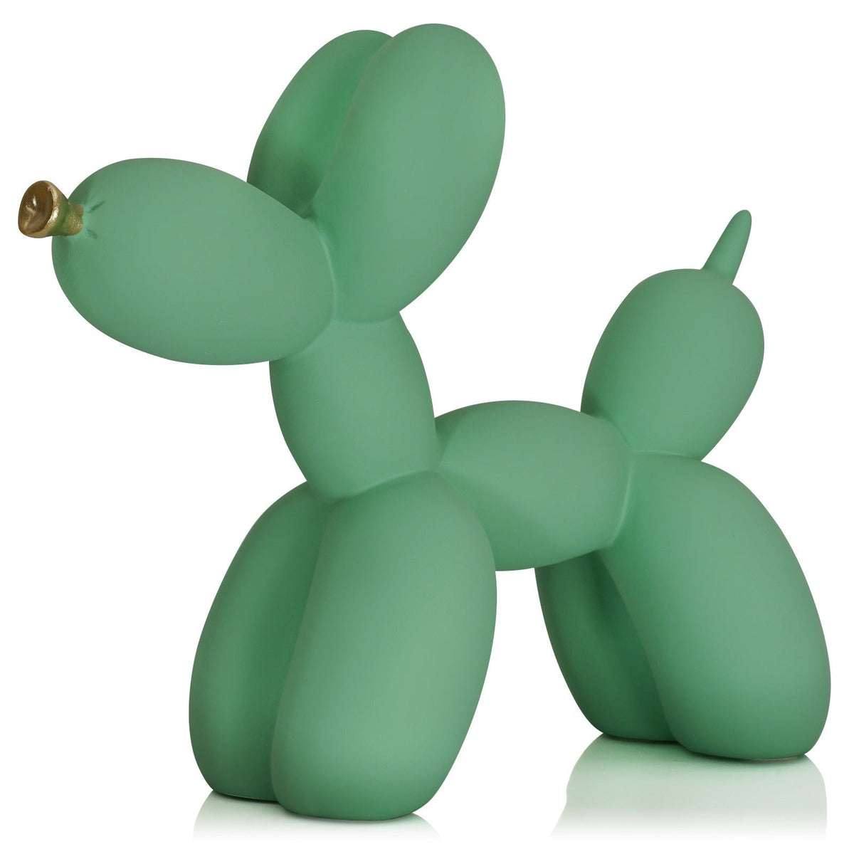 Green Balloon Dog Sculpture for Playful Modern Decor