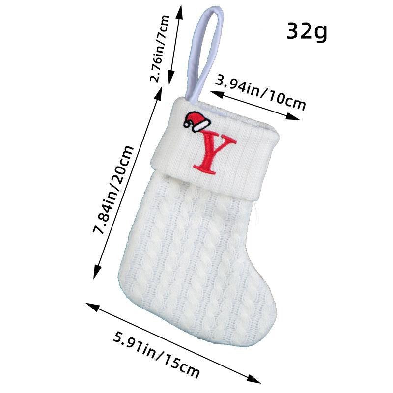 Personalized Knitted Christmas Stocking Decoration