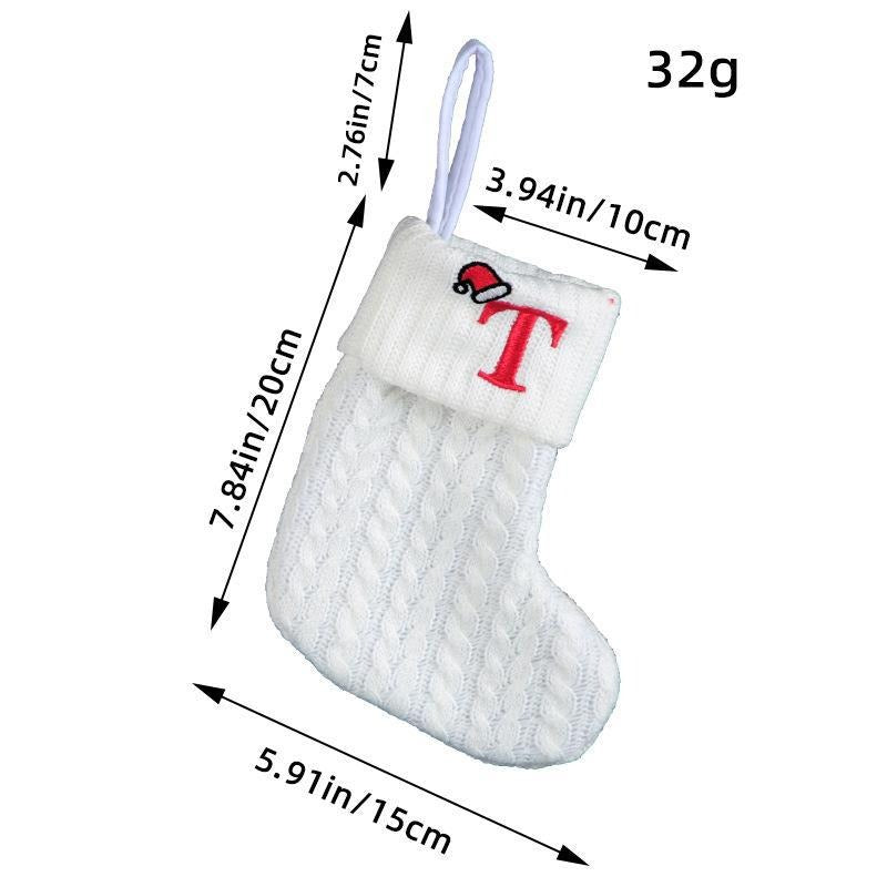 Personalized Knitted Christmas Stocking Decoration