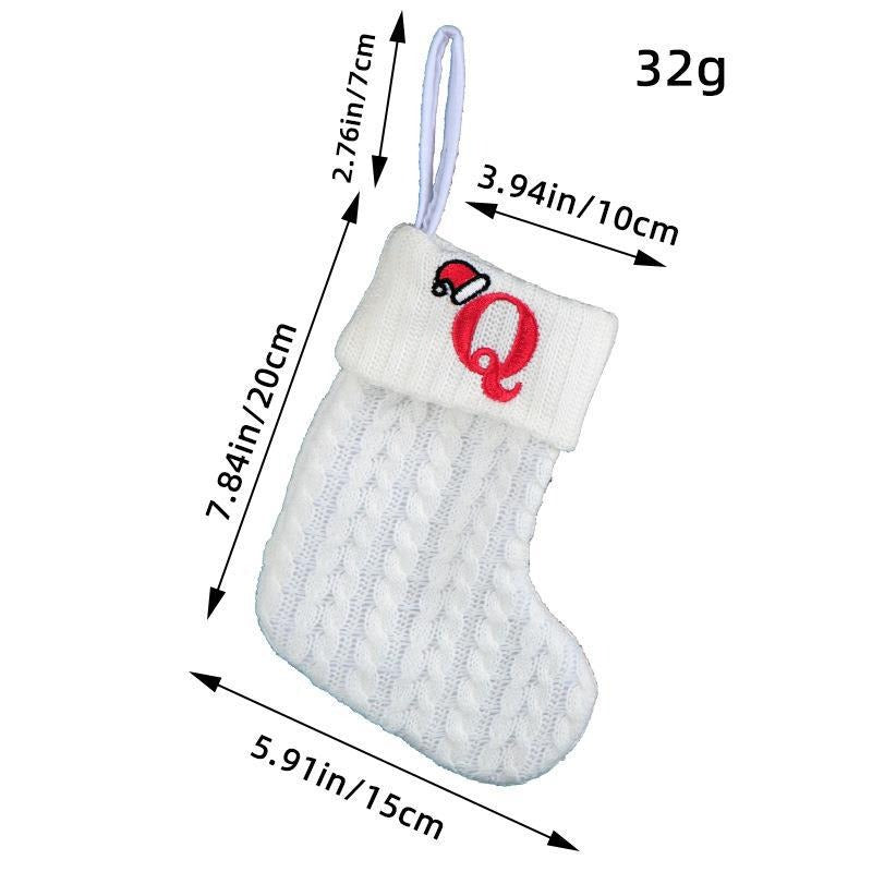 Personalized Knitted Christmas Stocking Decoration