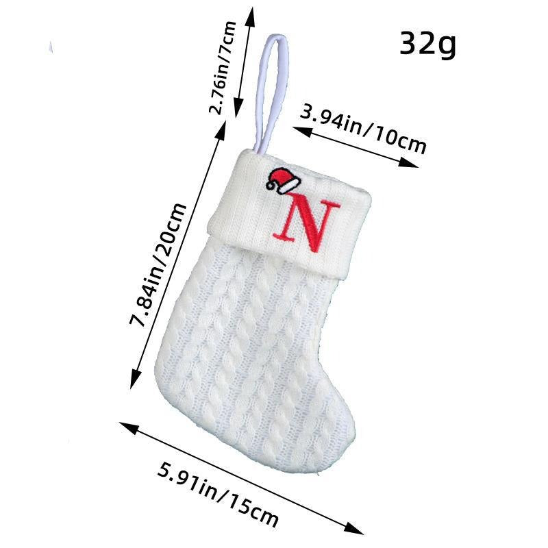 Personalized Knitted Christmas Stocking Decoration