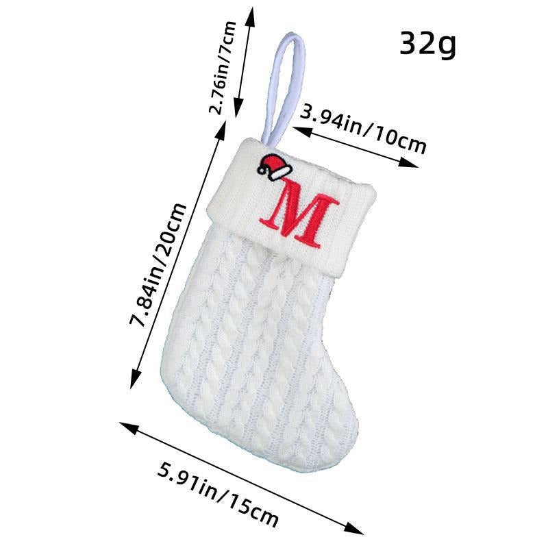 Personalized Knitted Christmas Stocking Decoration