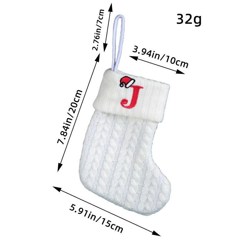 Personalized Knitted Christmas Stocking Decoration