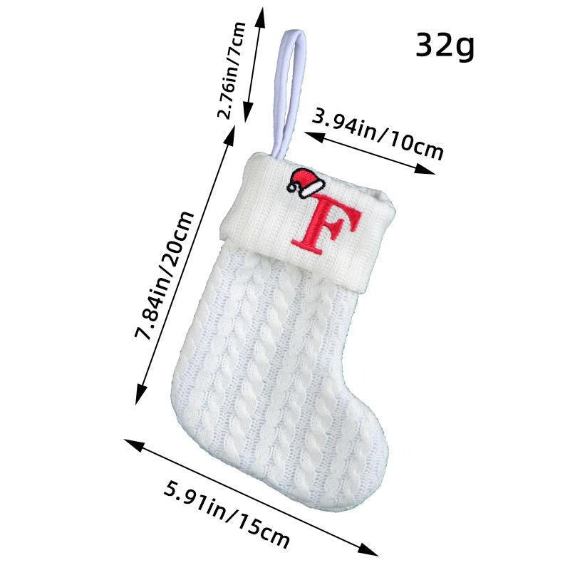 Personalized Knitted Christmas Stocking Decoration