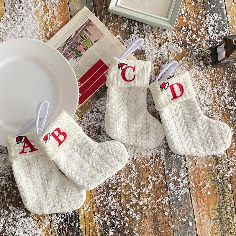 Personalized Knitted Christmas Stocking Decoration