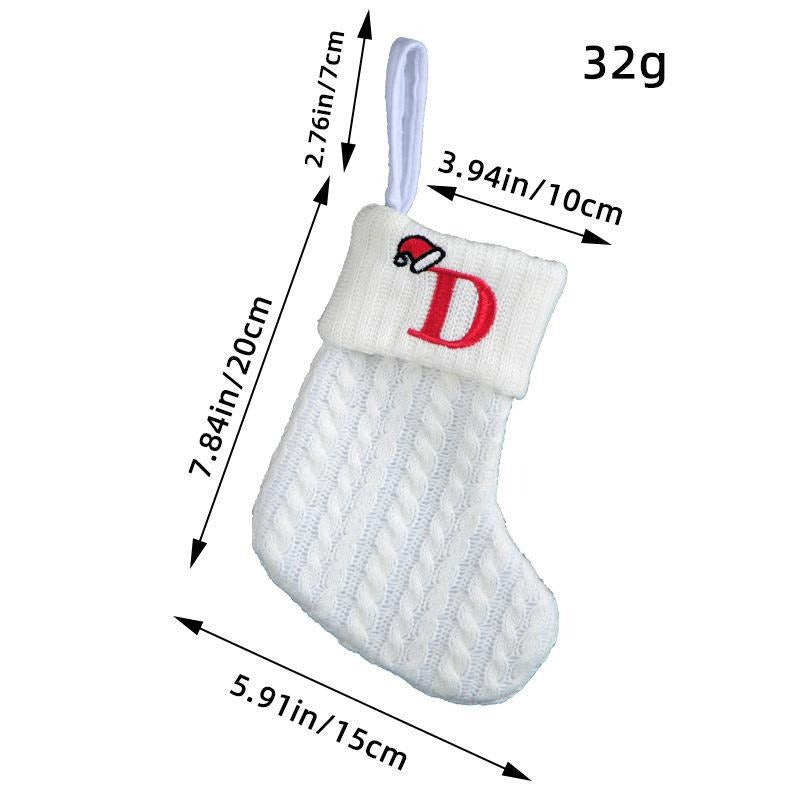 Personalized Knitted Christmas Stocking Decoration