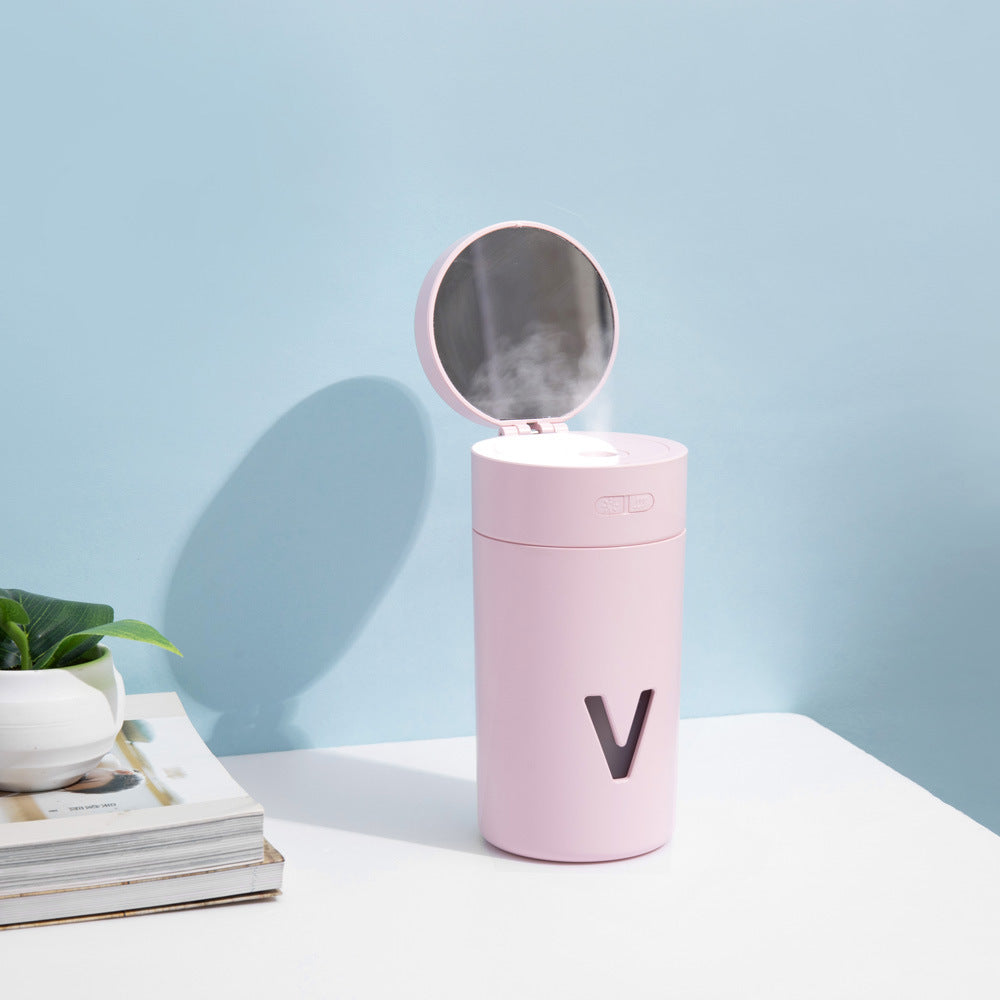 Portable Desk Lamp Humidifier with Mirror and Light
