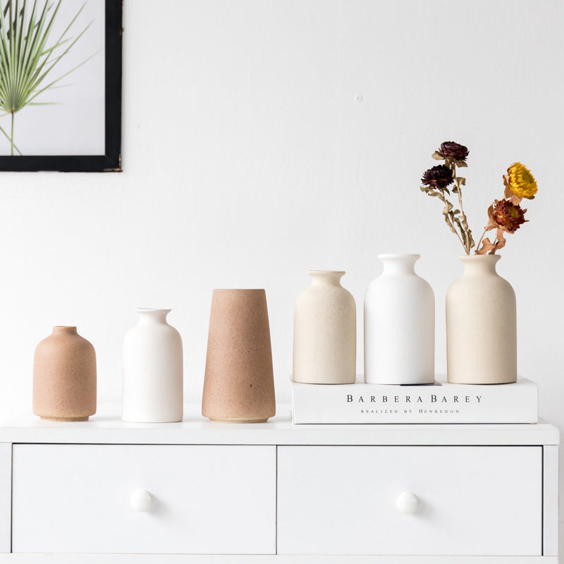 Frosted Ceramic Vase for Warm Nordic Table Styling
