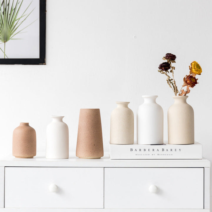 Frosted Ceramic Vase for Warm Nordic Table Styling