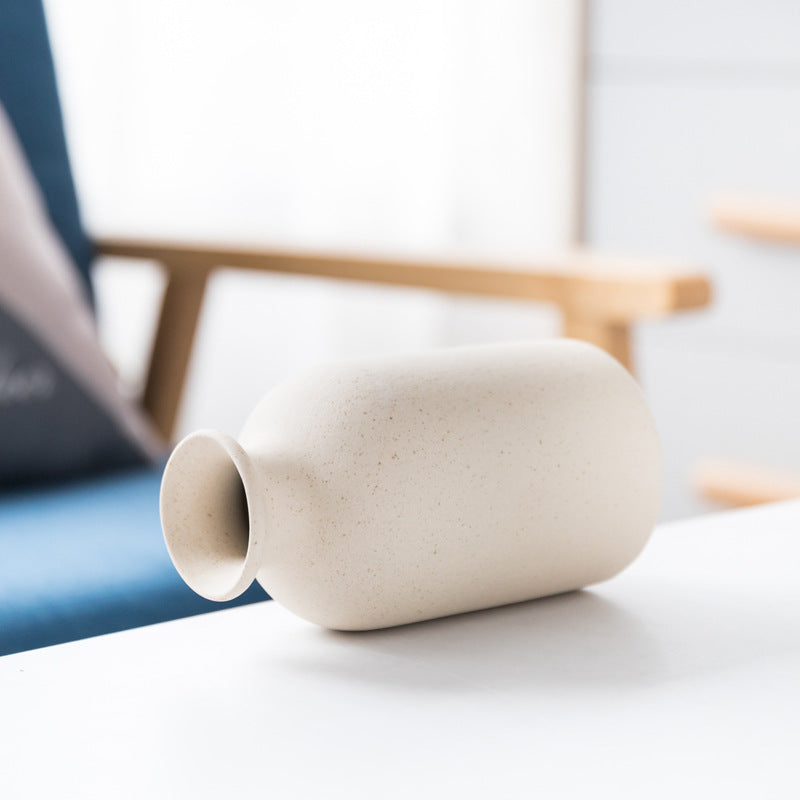 Frosted Ceramic Vase for Warm Nordic Table Styling