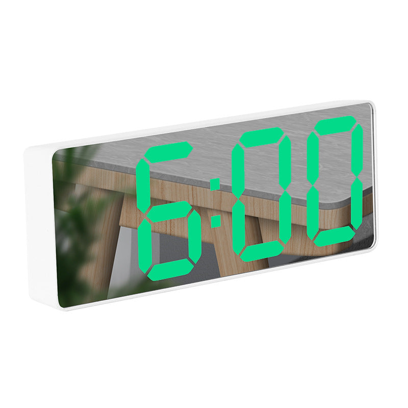 LED Alarm Clock With Mirror Display and Dual Power