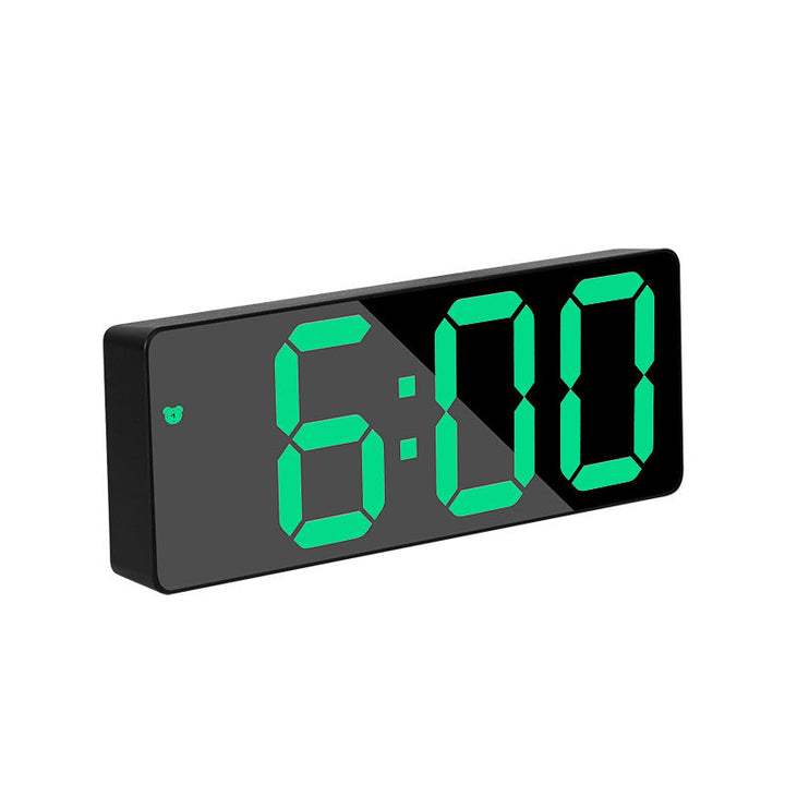 LED Alarm Clock With Mirror Display and Dual Power