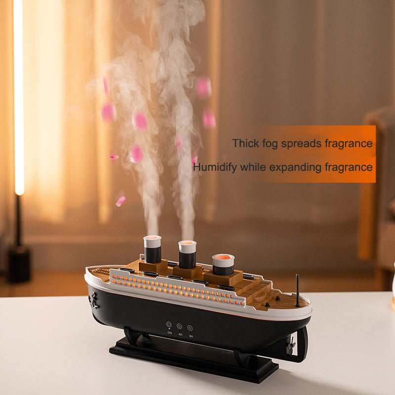 Aromatherapy Diffuser Cruise Ship With Colorful Mist