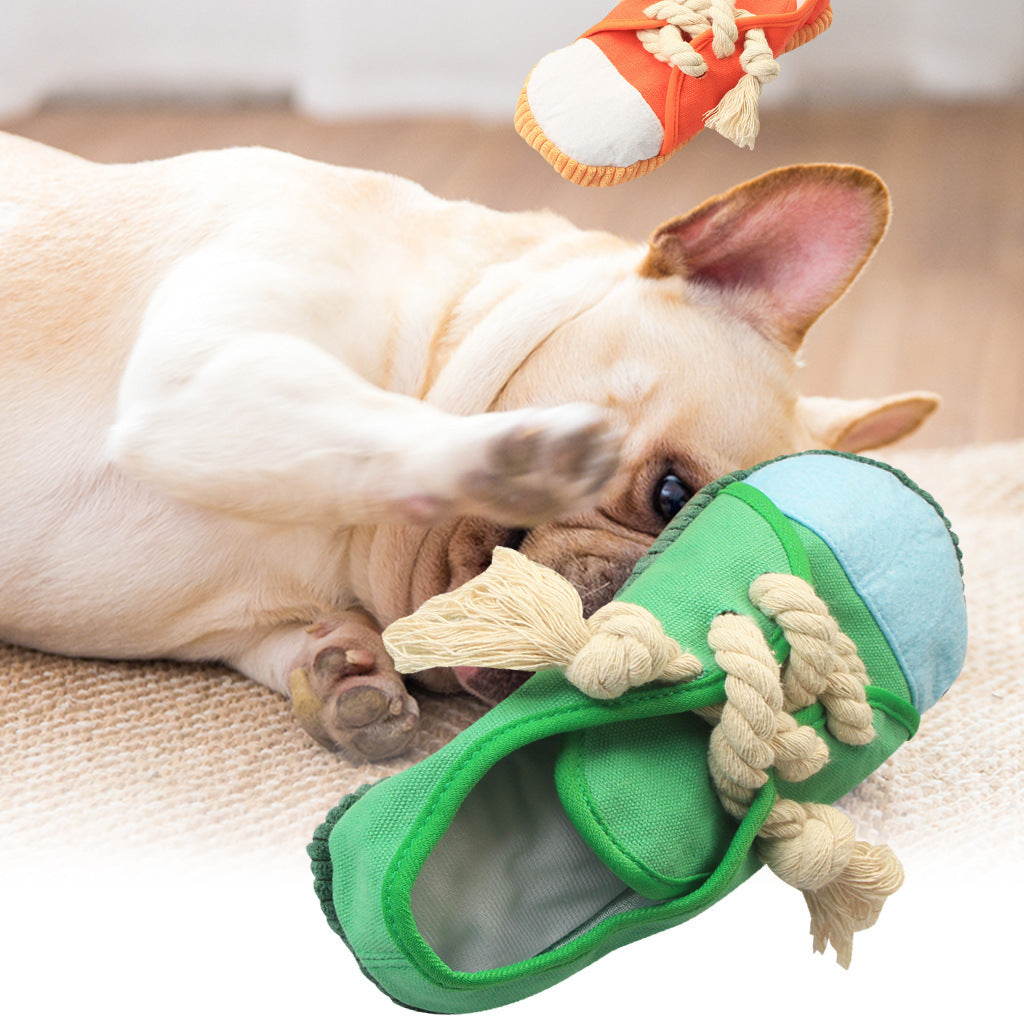 Squeaky Dog Shoe Toys for Interactive Boredom Relief