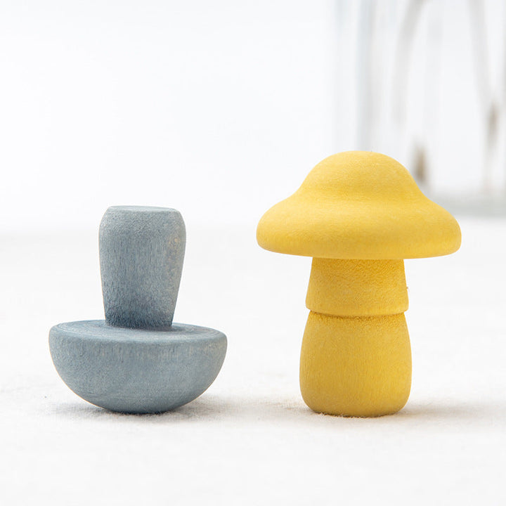 Wooden Mushroom Picking Toy for Fine Motor Skill Play
