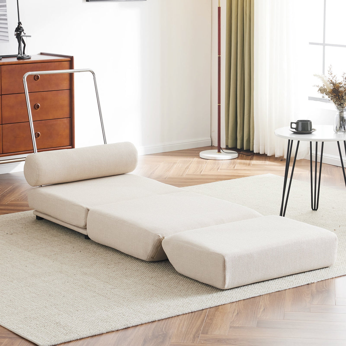 Foldable Single Sofa Bed Chair That Stands Without Wall