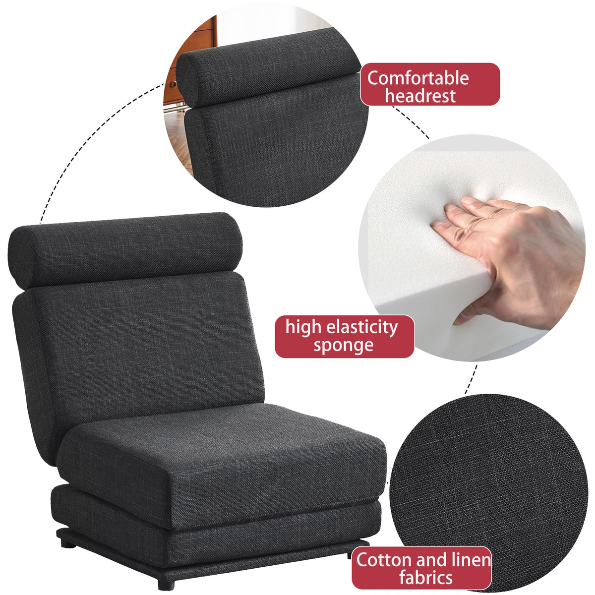 Folding Single Sofa Bed Chair for Small Spaces
