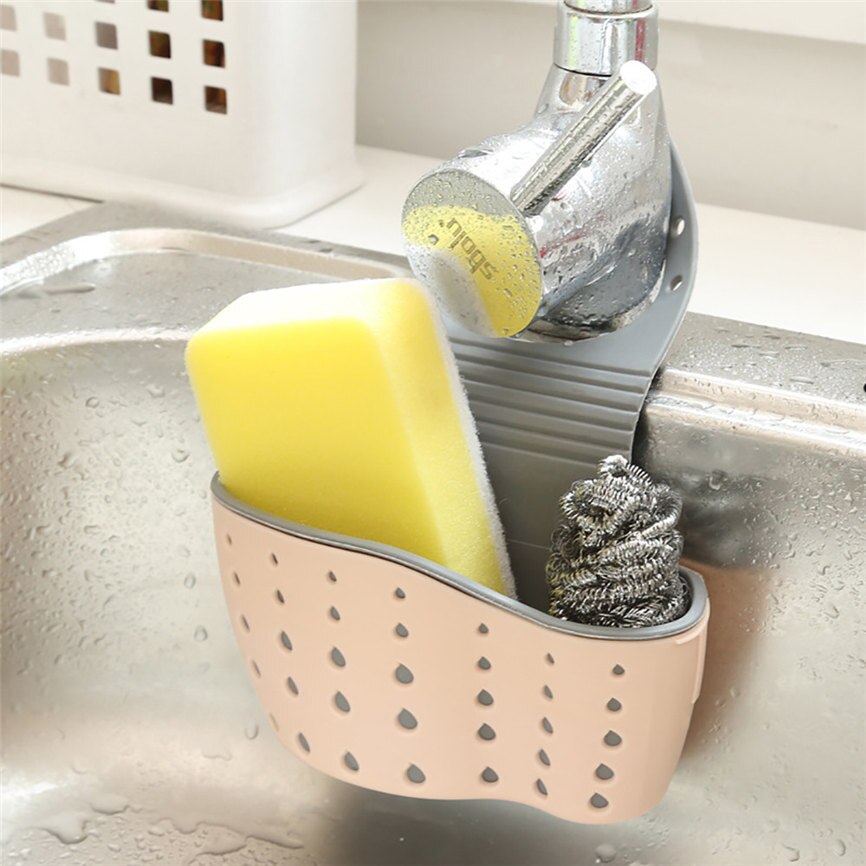 Sink Sponge Holder Drain Rack, Suction Cup Soap Holder