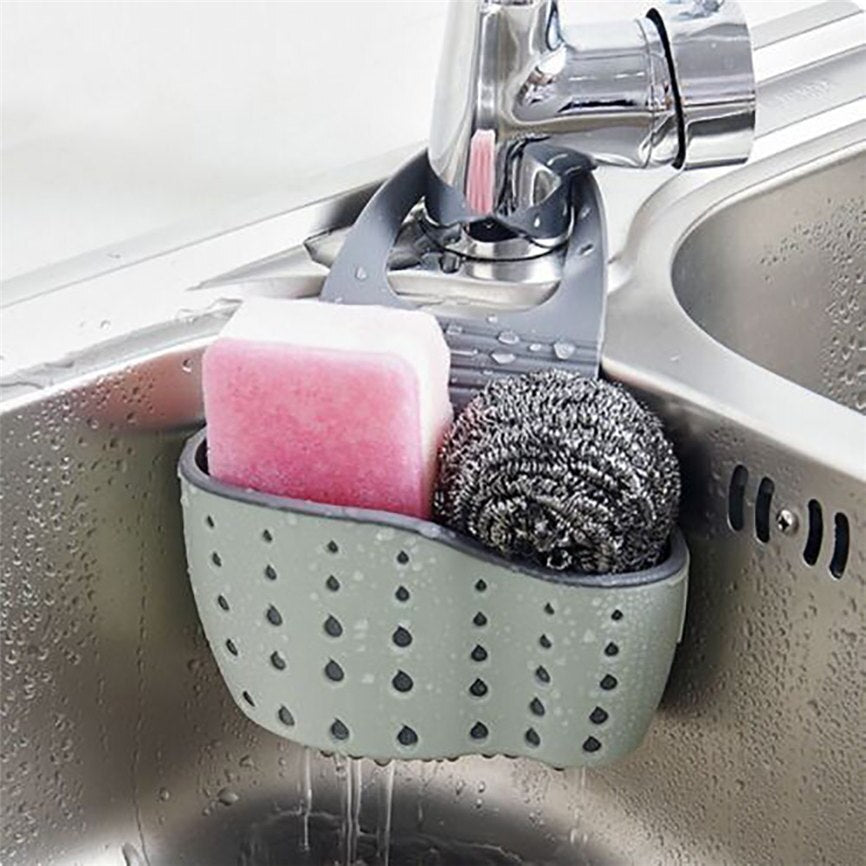Sink Sponge Holder Drain Rack, Suction Cup Soap Holder