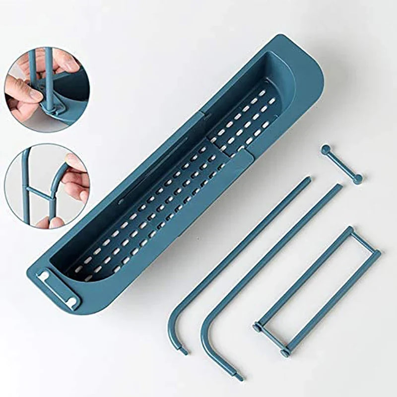 Expandable Sink Caddy Keeps Sponges Dry and Sink Clear