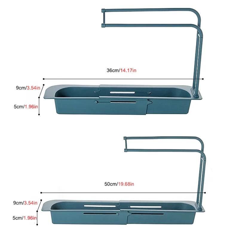 Expandable Sink Caddy Keeps Sponges Dry and Sink Clear