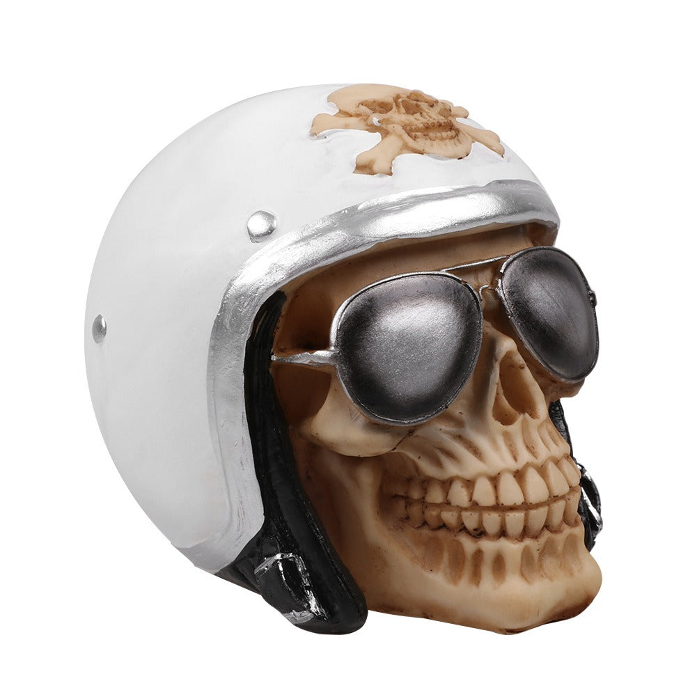 Pilot Skull Sculpture Decor for Distinctive Displays