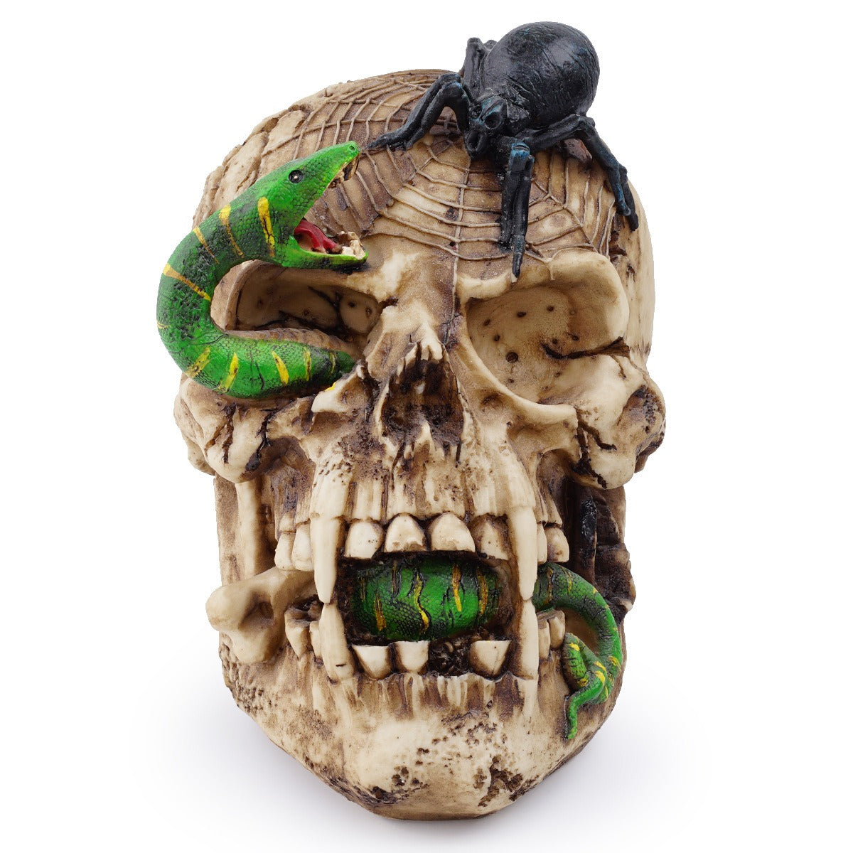 Skeleton Skull Snake Ornament | Gothic Decor Centerpiece
