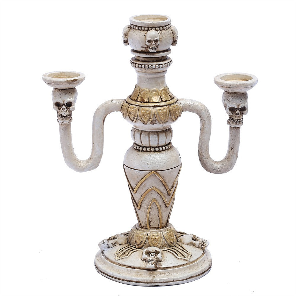 Skeleton Trident Candlestick Holder | Gothic Centerpiece