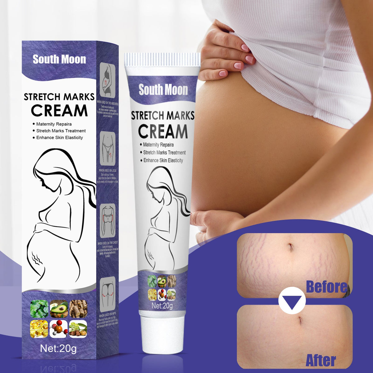 Pregnancy Stretch Mark Cream with Avocado & Vitamin E