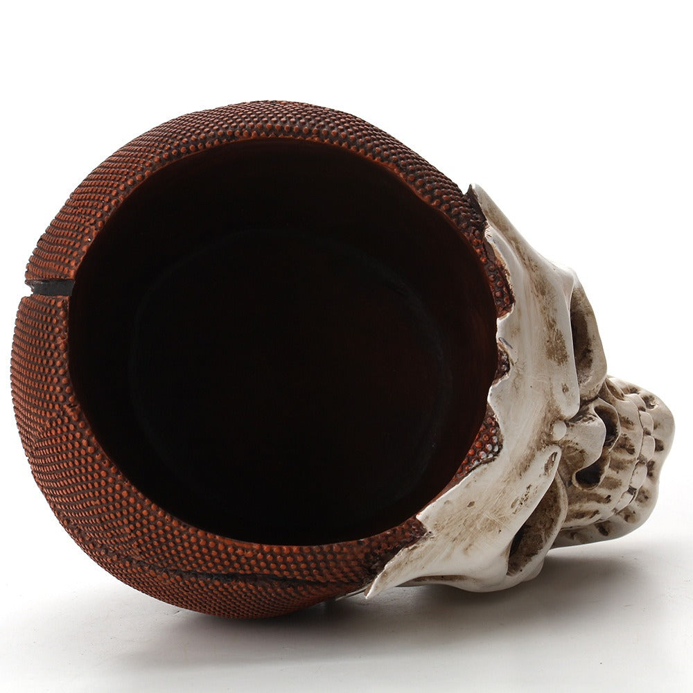 Skull Basketball Storage Barrel for Distinctive Decor