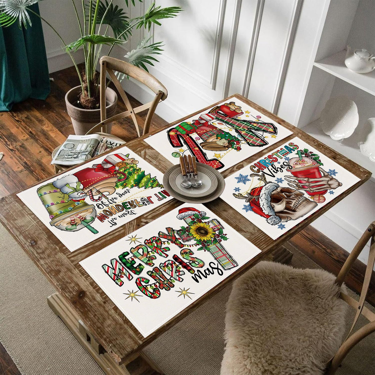 Christmas Placemats for a Cheerful Holiday Dining Table