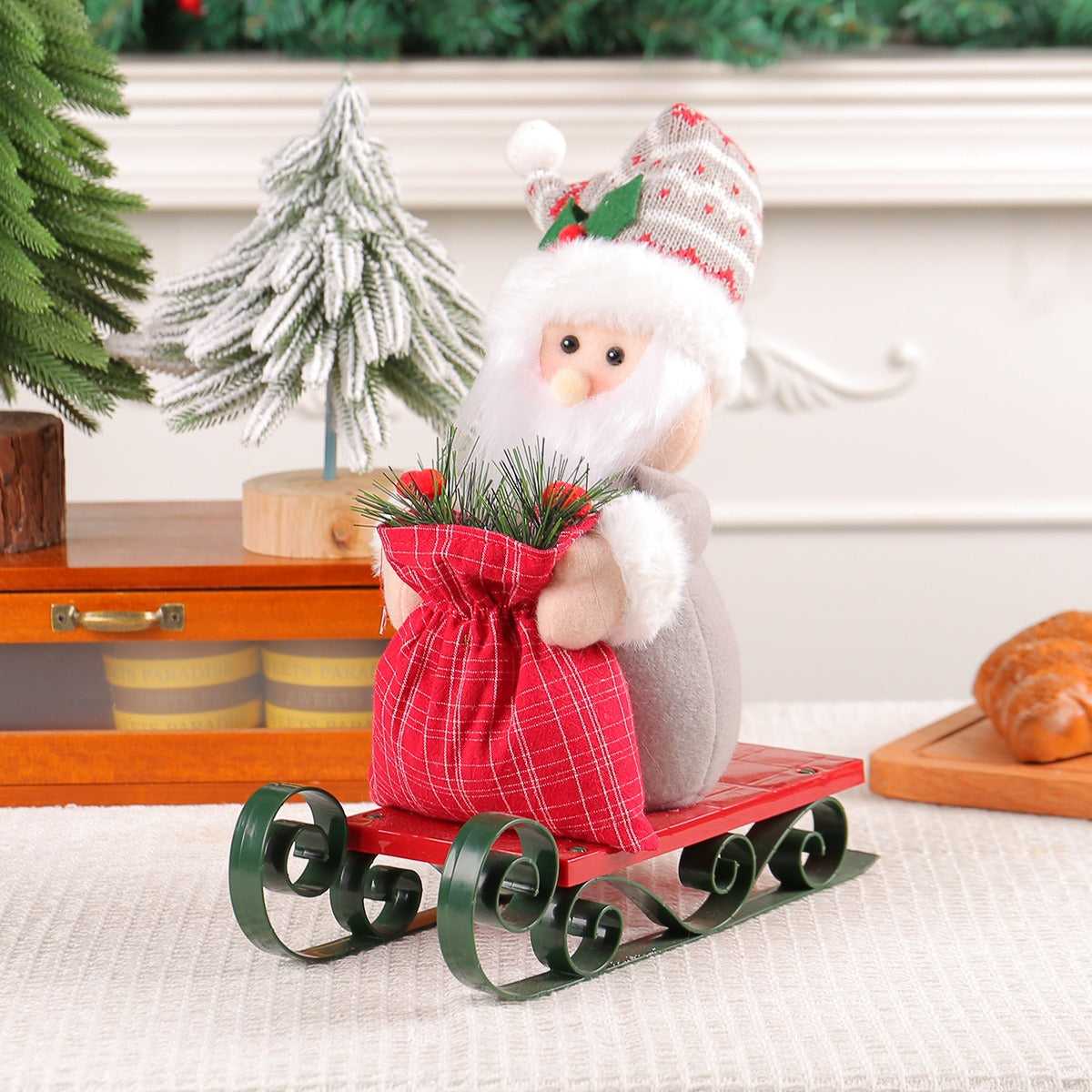 Santa Sled Christmas Decoration for Festive Displays