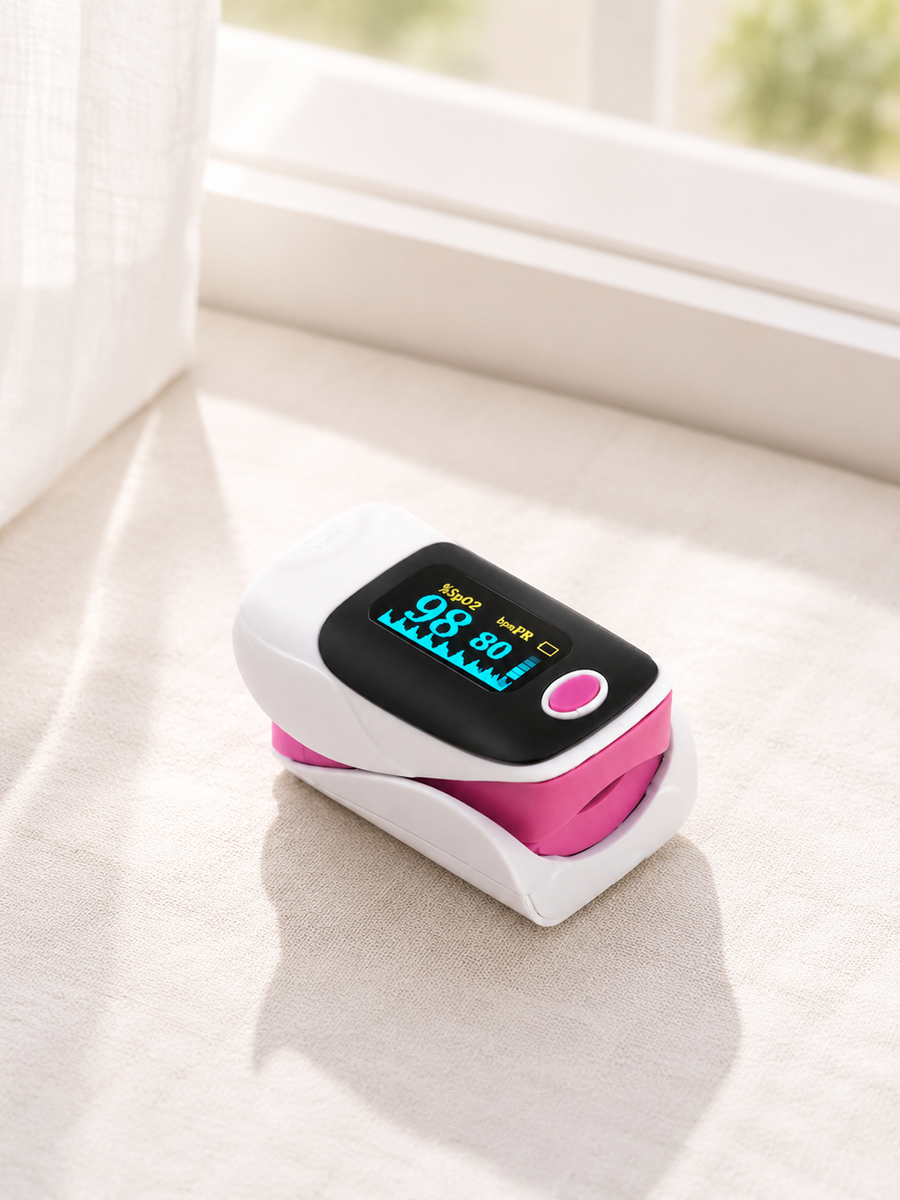 Fingertip Pulse Oximeter — SpO₂ & Heart Rate Monitor for Home